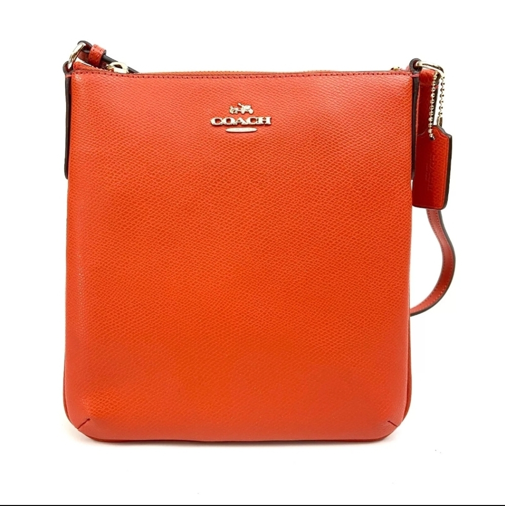 Coach North South Crossgrain Leather Crossbody F36063 Carmine Color NWOT